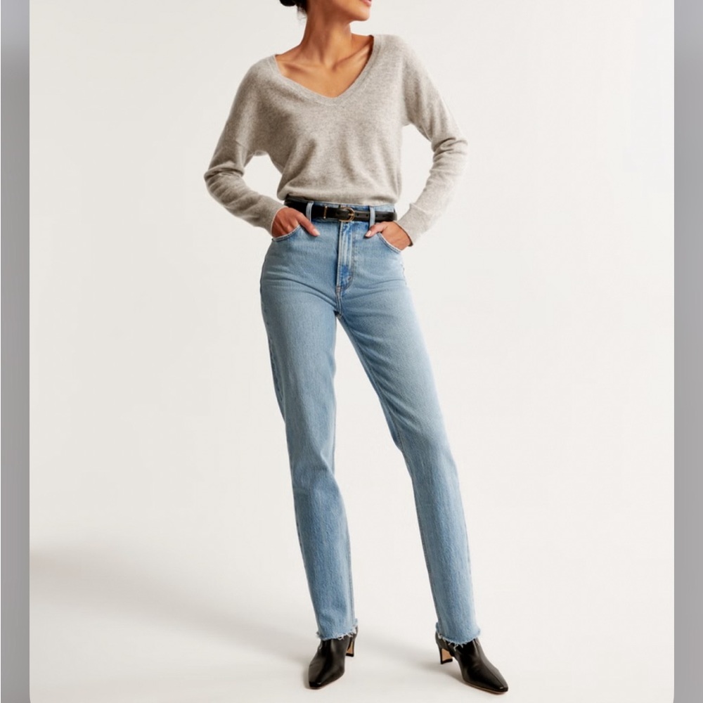 Abercrombie and fitch ultra high rise 90s straight jean